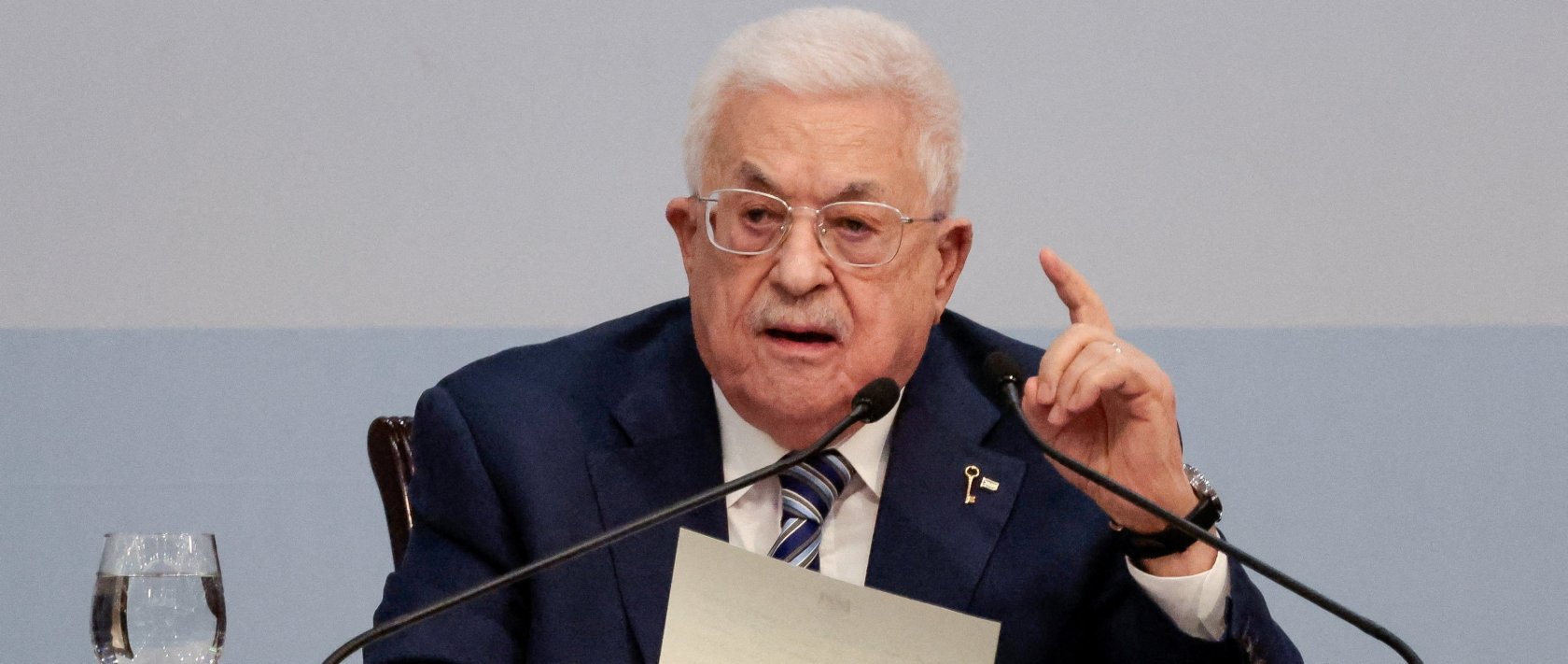 Palestinian President Mahmoud Abbas speaks during the 8th General Conference of Fatah in Ramallah in the Israeli-occupied West Bank, May 14, 2026. (Reuters Photo)