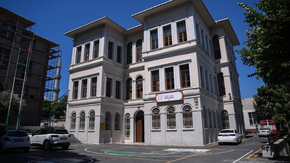 Vefa High School’s historic building reflects the institution’s 154-year educational legacy, Istanbul, Türkiye, June 30, 2026. (AA Photo)