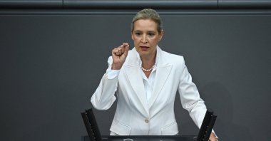 AfD co-leader Alice Weidel speaks during the 2027 budget debate in a plenary session of the lower house of parliament, the Bundestag, in Berlin, Sept. 9, 2026. (Reuters Photo)