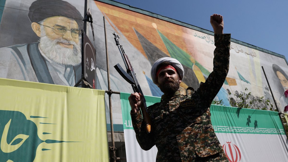 A man attends a military march in Tehran, Iran, Sept. 18, 2026. (Reuters Photo)