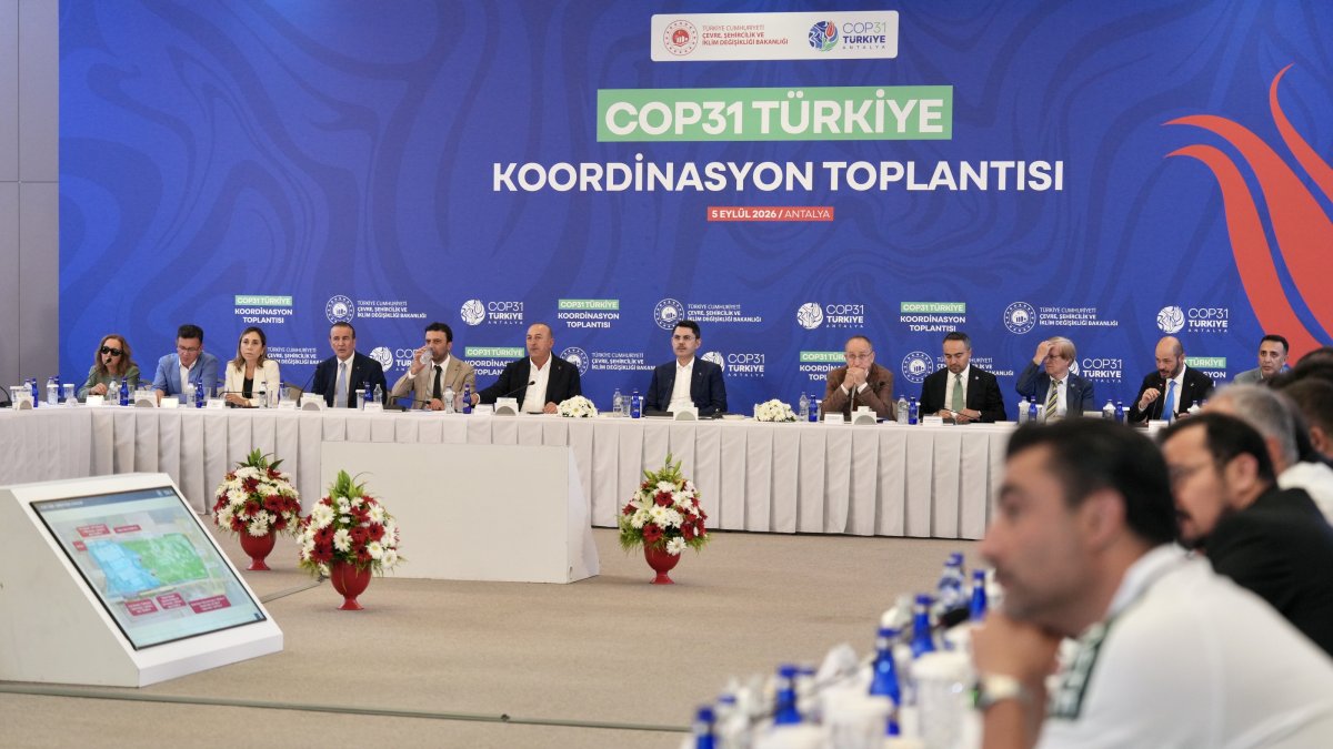 Officials attend a coordination meeting held by the COP31 Presidency as Türkiye continues preparations to host COP31, Antalya, Türkiye, Sept. 6, 2026. (AA Photo)
