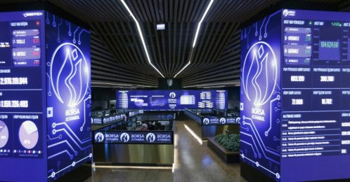 Electronic board at Istanbul Stock Exchange Market, Istanbul, Türkiye, Oct. 4, 2017. (Shutterstock Photo)