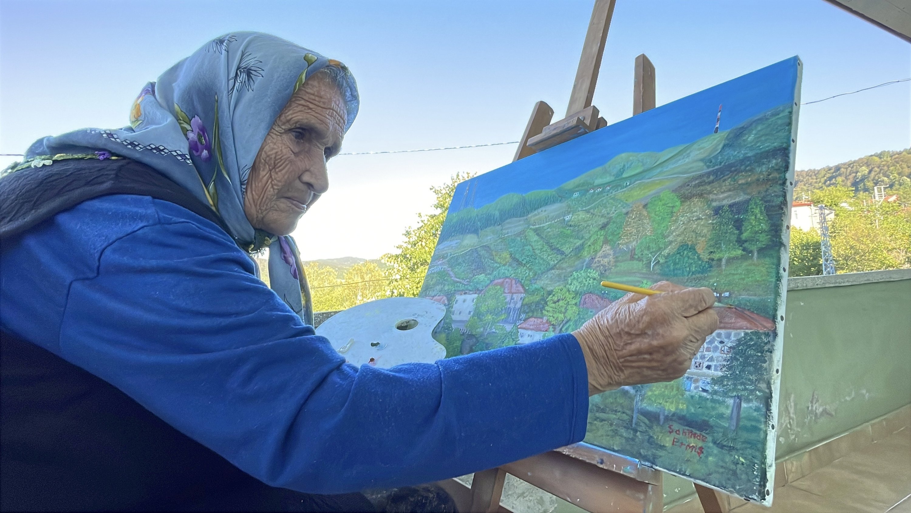 At 81, Turkish woman takes Bob Ross inspiration to 2nd exhibition
