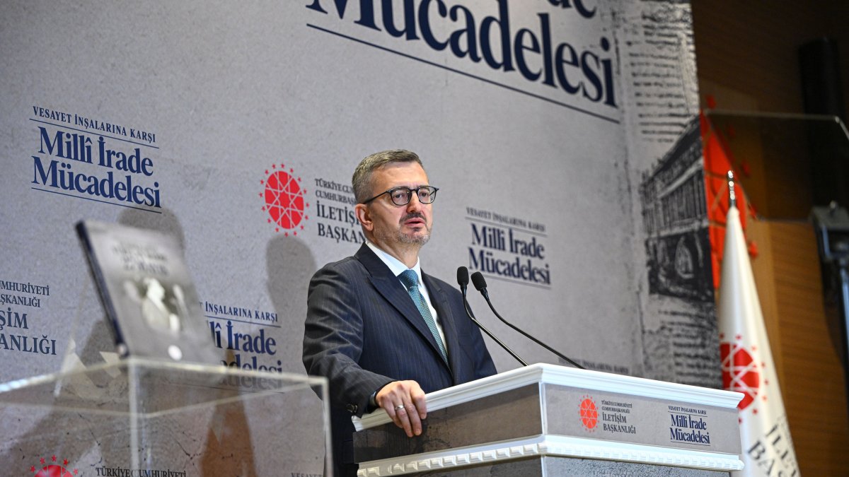 Professor Burhanettin Duran, head of the Turkish Presidency's Communications Directorate, speaks at an event, Istanbul, Türkiye, Sept. 18, 2026. (AA Photo)
