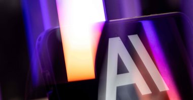 The Anthropic logo is seen at the "ALL IN 2026" conference at the Palais des Congres de Montreal in Montreal, Quebec, Canada, Sept. 17, 2026. (AFP Photo)