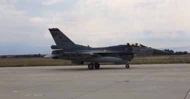 A fighter jet takes off from a Turkish air base in this screen grab from the video shared by Ministry of National Defense, September 21, 2026. (DHA Photo) 
