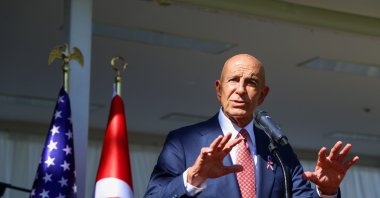 U.S. Ambassador to Türkiye and Special Envoy for Syria and Iraq Tom Barrack speaks during a reception marking the 250th anniversary of U.S. independence at the ambassador's residence in Ankara, Türkiye, Sept. 9, 2026. (AA File Photo)