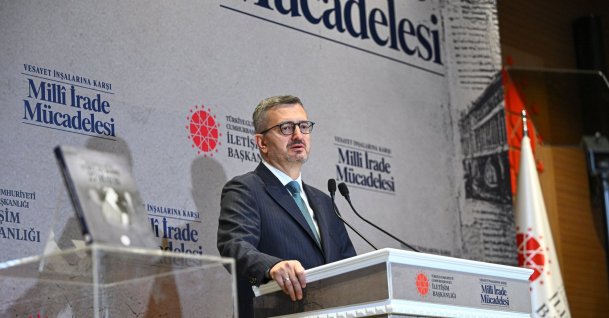 Professor Burhanettin Duran, head of the Turkish Presidency's Communications Directorate, speaks at an event, Istanbul, Türkiye, Sept. 18, 2026. (AA Photo)