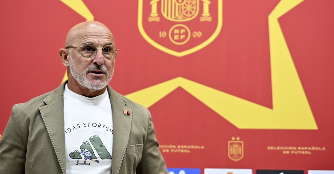 Spanish National team head coach Luis de la Fuente holds a press conference in Madrid, Spain, Sept. 18, 2026. (EPA Photo)
