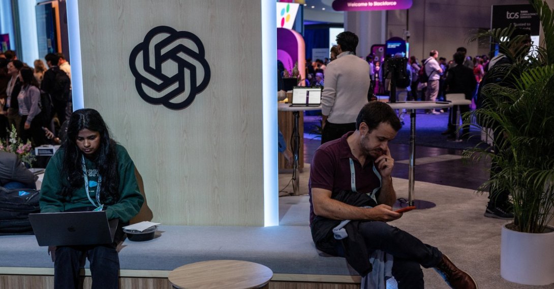 People visit an OpenAI booth at Moscone Center during the Dreamforce 2026 technology summit in San Francisco, California, U.S., Sept. 17, 2026. (Reuters Photo)