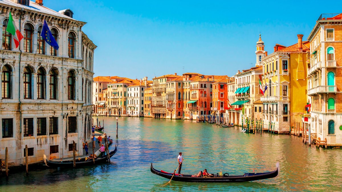 An undated view of gondolas in the Venice Grand Canal, Venice, Italy. (Shutterstock Photo)