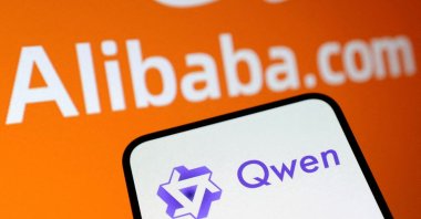 The Qwen and Alibaba logos are seen in this illustration, Jan. 29, 2025. (Reuters Photo)