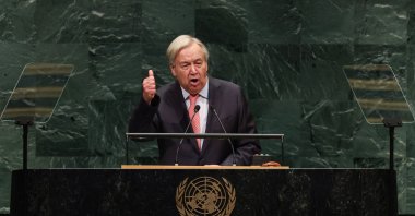 U.N. Secretary-General Antonio Guterres speaks during the 81st UNGA at the United Nations Headquarters in New York, U.S., Sept. 22, 2026. (AFP Photo)