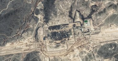 Satellite imagery shows possible construction efforts on the Saudi Arabia East-West pipeline following damage after a drone attack, near Al Mesbaah, Al Madinah Province, Saudi Arabia, Sept. 17, 2026.