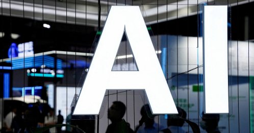 An AI (artificial intelligence) sign is seen at the World Artificial Intelligence Conference (WAIC), Shanghai, China, July 6, 2023. (Reuters Photo)