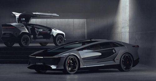 The Ceer vehicles are seen in this photo released by the Saudi Public Investment Fund (PIF), Sept. 21, 2026. (Courtesy of PIF)