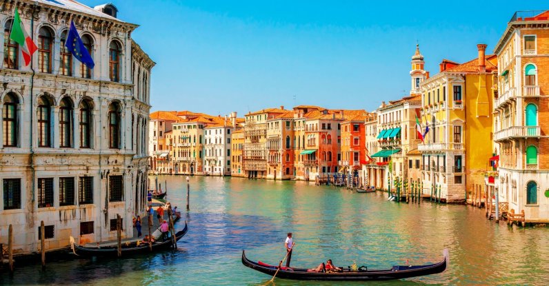 An undated view of gondolas in the Venice Grand Canal, Venice, Italy. (Shutterstock Photo)