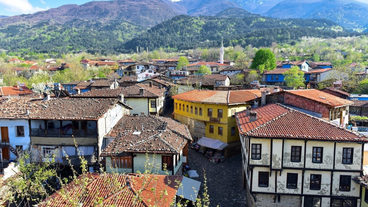 An aerial view of Cumalıkızık village, Bursa, Türkiye, Sept. 23, 2026. (AA Photo)