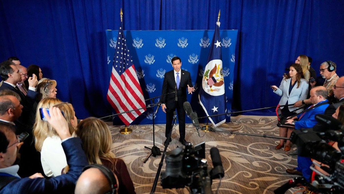 United States Secretary of State Marco Rubio speaks to the media after meeting with Russian Foreign Minister Sergey Lavrov, in New York, U.S., Sept.23, 2026. (Reuters Photo)