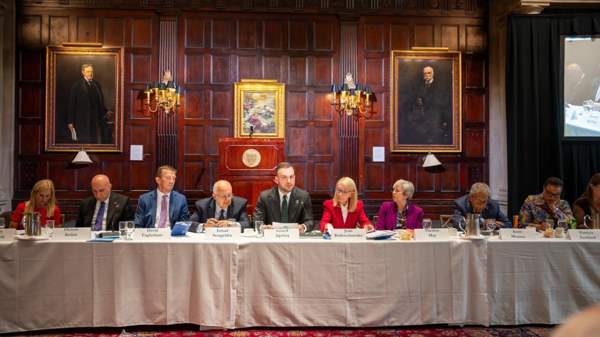Samed Ağırbaş, president of the Zero Waste Foundation and COP31 High-Level Climate Champion, speaks during a roundtable on climate commitments and investment at the Harvard Club, New York, U.S., Sept. 24, 2026. (Courtesy of Zero Waste Foundation)