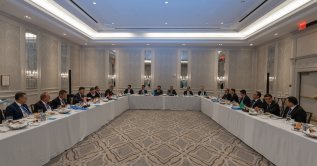 Foreign Minister Hakan Fidan attends an informal meeting of the Organization of Turkic States (OTS) Council of Foreign Ministers on the sidelines of the 81st U.N. General Assembly in New York, U.S., Sept. 25, 2026. (AA Photo)