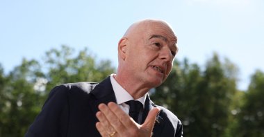 FIFA President Gianni Infantino arrives at the stadium before the FIFA Under-20 Women's World Cup Group A match between Poland and Argentina at Arena Katowice, Katowice, Poland, Sept. 5, 2026. (Reuters Photo)