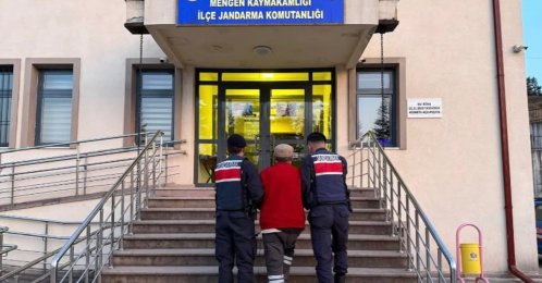 Gendarmerie officers detain a suspect, Bolu, Türkiye, Sept. 20, 2026. (AA Photo)