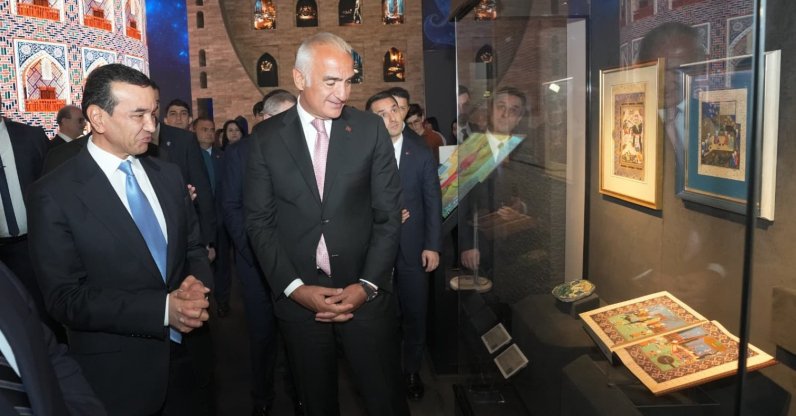 Türkiye’s Culture and Tourism Minister Mehmet Nuri Ersoy visits the Center for Islamic Civilization, Tashkent, Uzbekistan, Sept. 24, 2026. (Photo courtesy of the Ministry of Culture and Tourism)