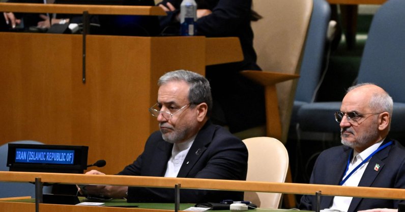 Iran Foreign Minister Abbas Araghchi looks on during the 81st session of the U.N. General Assembly at U.N. Headquarters, New York, Sept. 23, 2026. (AFP Photo)