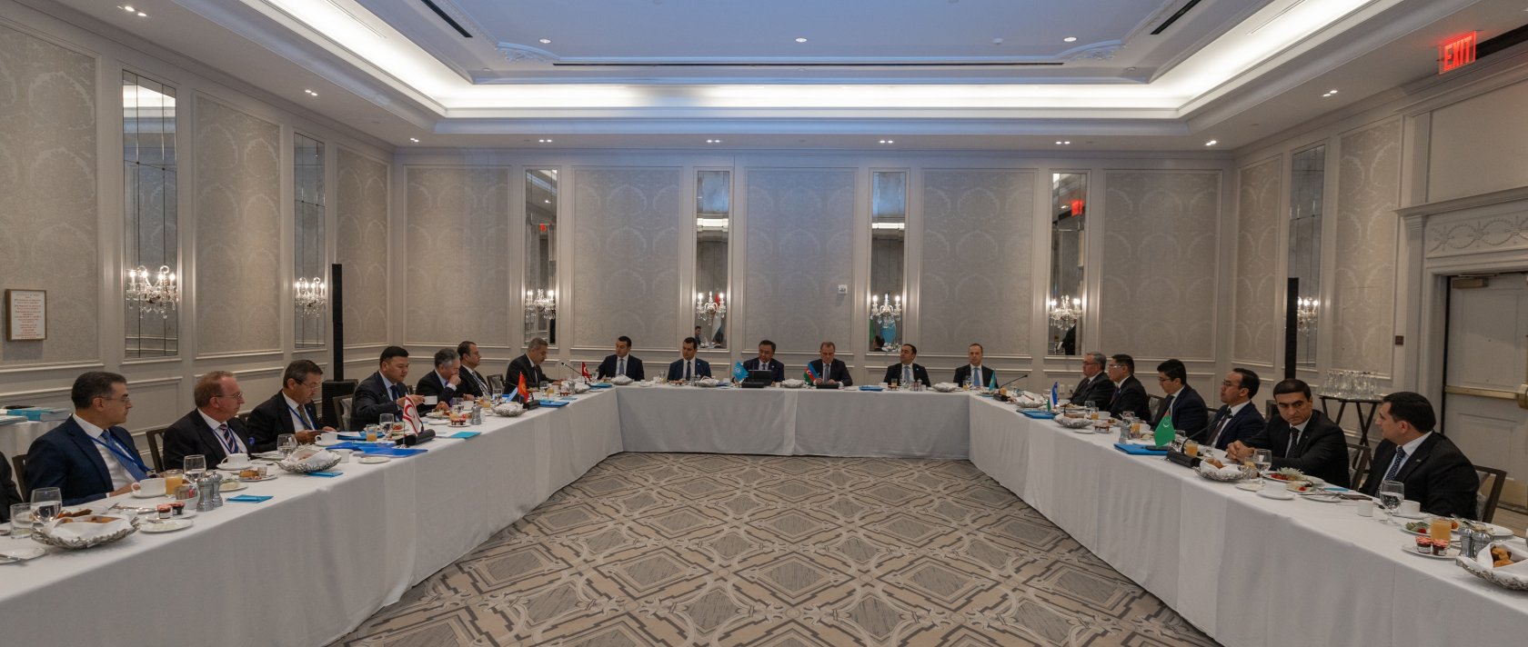 Foreign Minister Hakan Fidan attends an informal meeting of the Organization of Turkic States (OTS) Council of Foreign Ministers on the sidelines of the 81st U.N. General Assembly in New York, U.S., Sept. 25, 2026. (AA Photo)