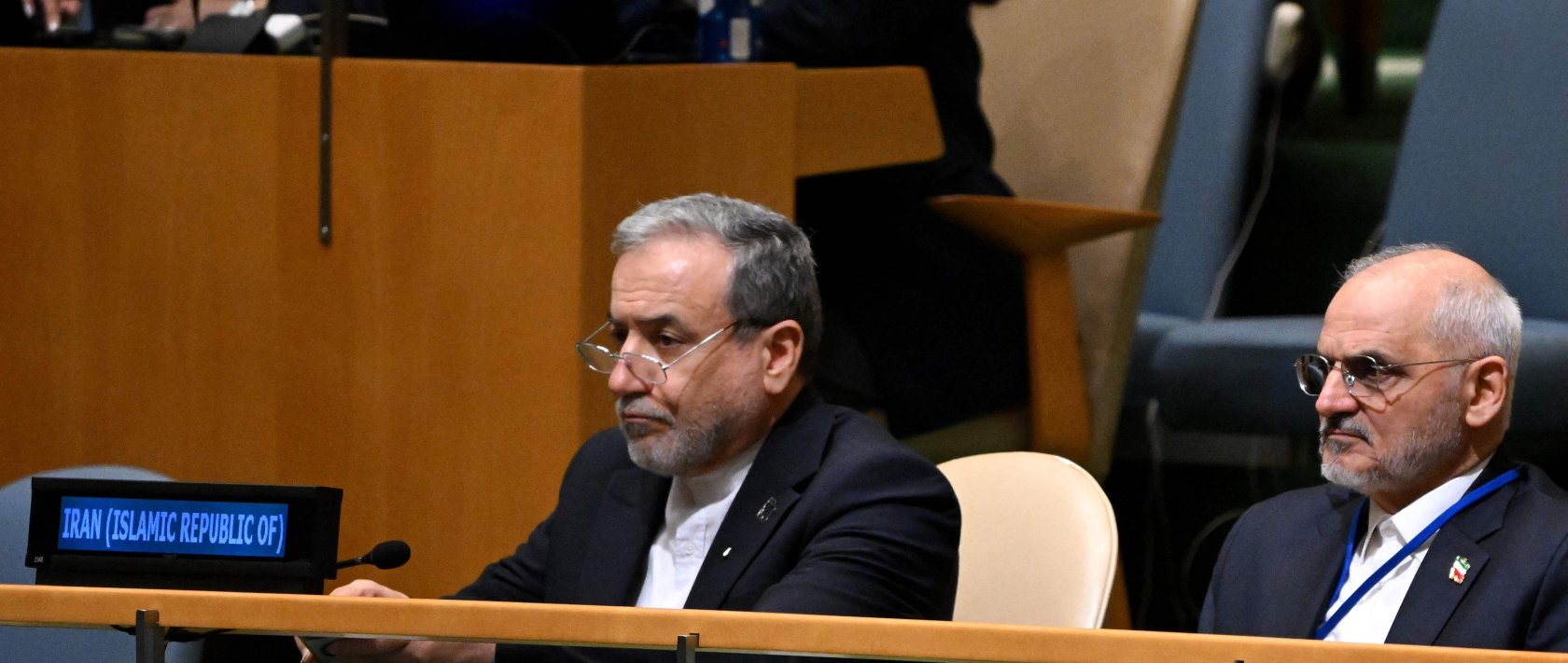 Iran Foreign Minister Abbas Araghchi looks on during the 81st session of the U.N. General Assembly at U.N. Headquarters, New York, Sept. 23, 2026. (AFP Photo)