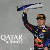 Max Verstappen celebrates after winning the Qatar Formula One Grand Prix at Lusail International Circuit, Lusail, Qatar, Dec. 1, 2024. (AP Photo)