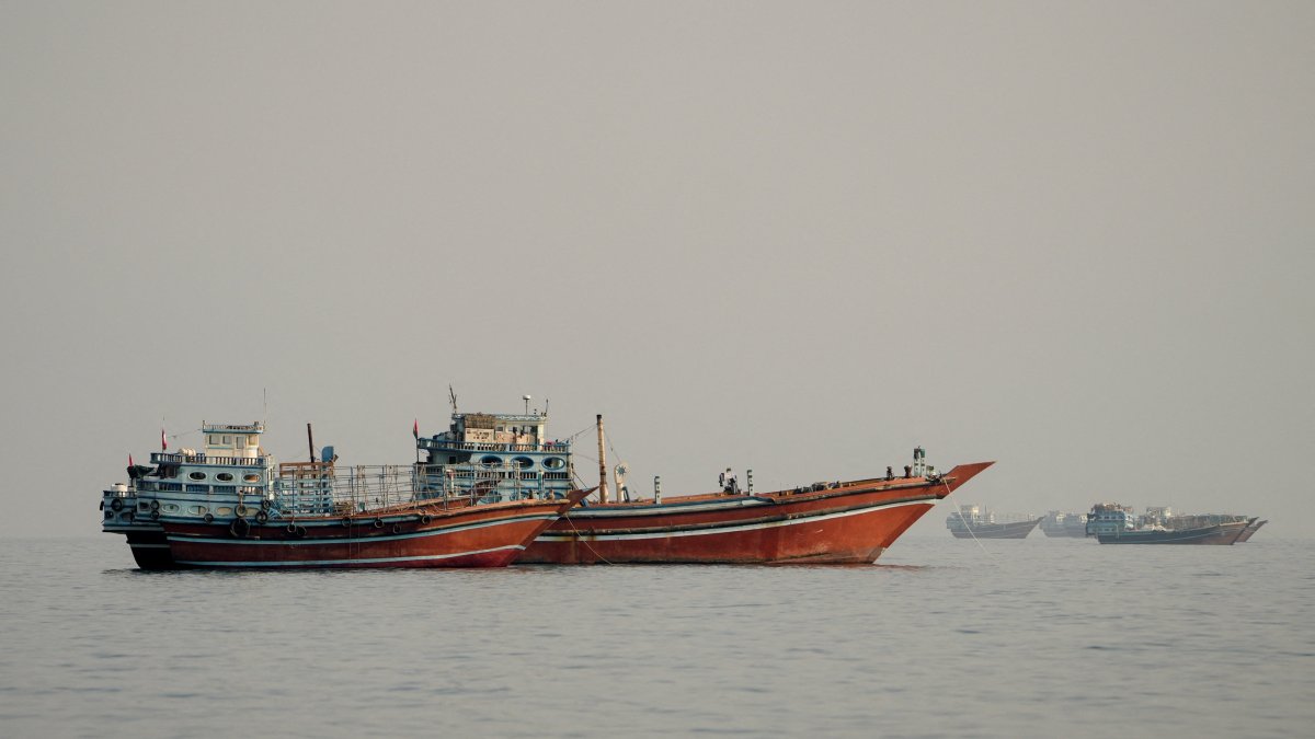 Vessels at the Strait of Hormuz, as seen from Musandam, Oman, Sept. 23, 2026. (Reuters Photo)