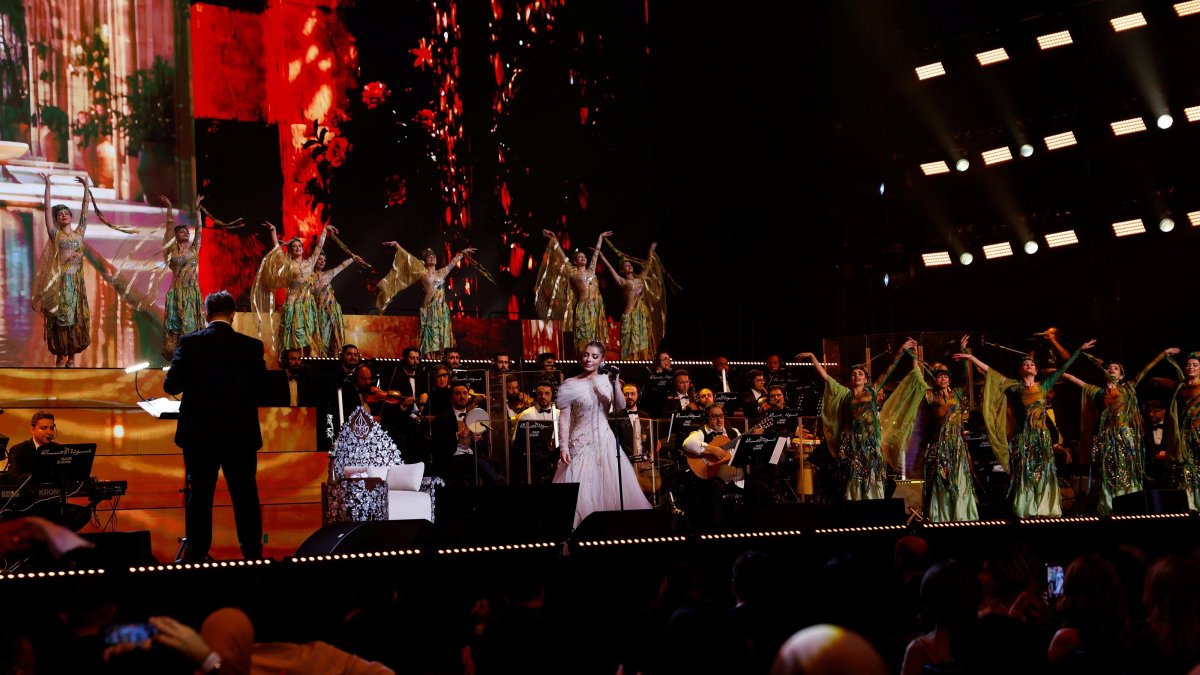 Syrian singer Assala Nasri performs live in Damascus for the first time in 15 years, Damascus, Syria, Sept. 17, 2026. (Reuters Photo)