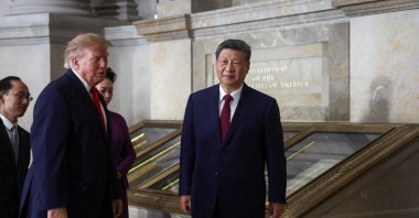 U.S. President Donald Trump and Chinese President Xi Jinping tour the National Archives, Washington, U.S., Sept. 25, 2026. (Reuters Photo)