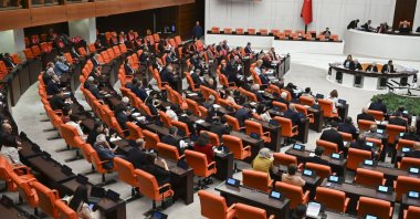 The General Assembly of the Turkish Parliament convenes during a session, Ankara, Türkiye, Aug. 10, 2026. (AA Photo)