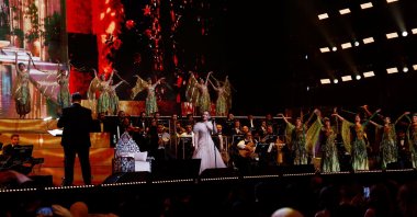 Syrian singer Assala Nasri performs live in Damascus for the first time in 15 years, Damascus, Syria, Sept. 17, 2026. (Reuters Photo)