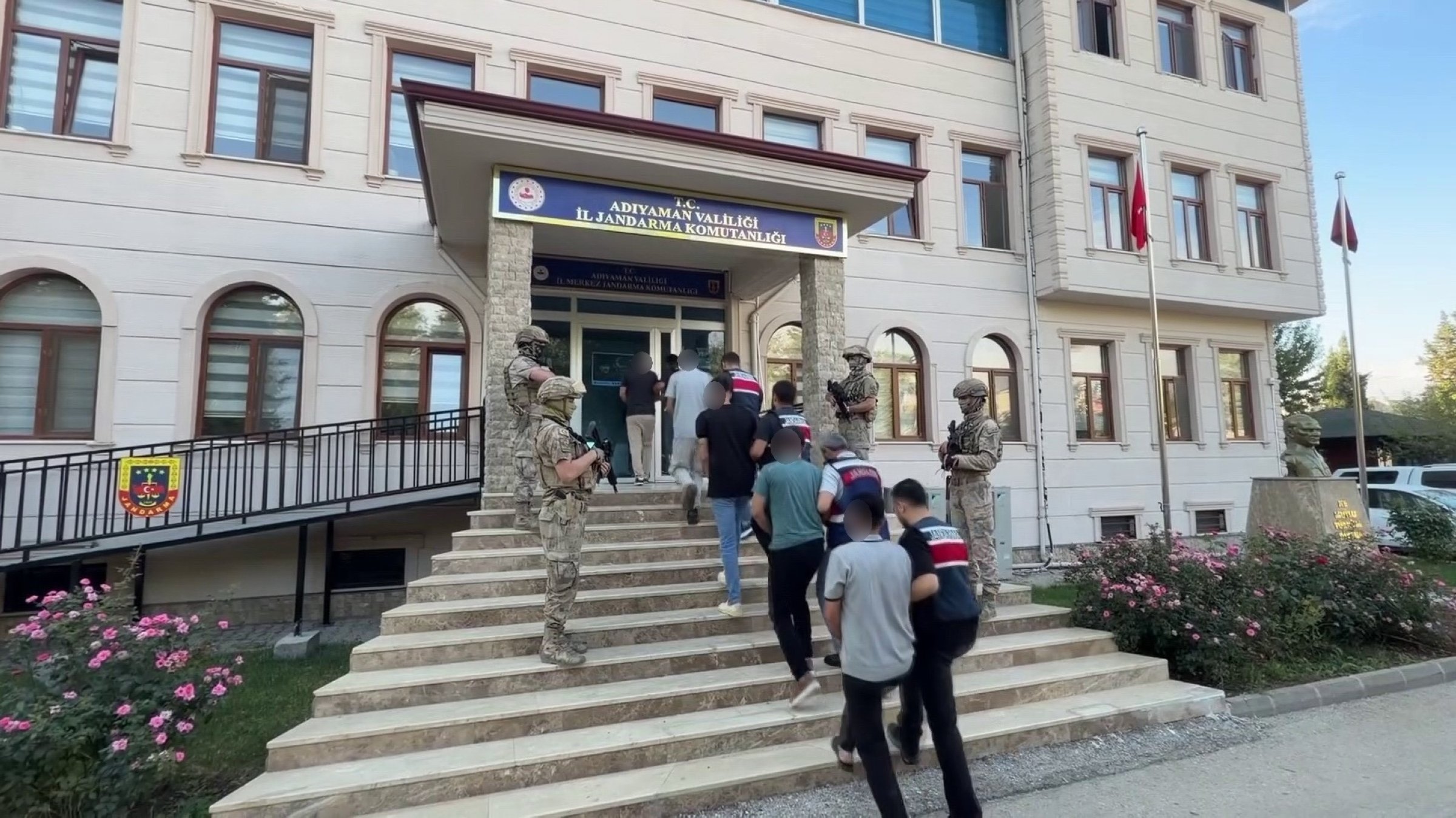Turkish security forces detain five foreign nationals during an operation targeting the Daesh terrorist group, Adıyaman, Türkiye, Sept. 28, 2026. (IHA Photo)