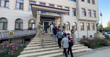 Turkish security forces detain five foreign nationals during an operation targeting the Daesh terrorist group, Adıyaman, Türkiye, Sept. 28, 2026. (IHA Photo)