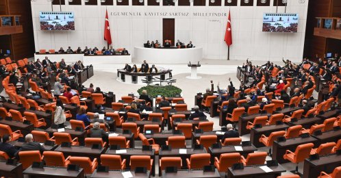 A view of Parliament in session, Ankara, Türkiye, Jan. 23, 2024. (AP Photo)