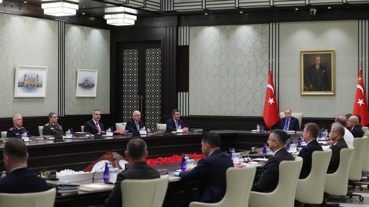 President Recep Tayyip Erdoğan chairs a National Security Council meeting, Ankara, Türkiye, Aug. 6, 2026. (AA Photo)