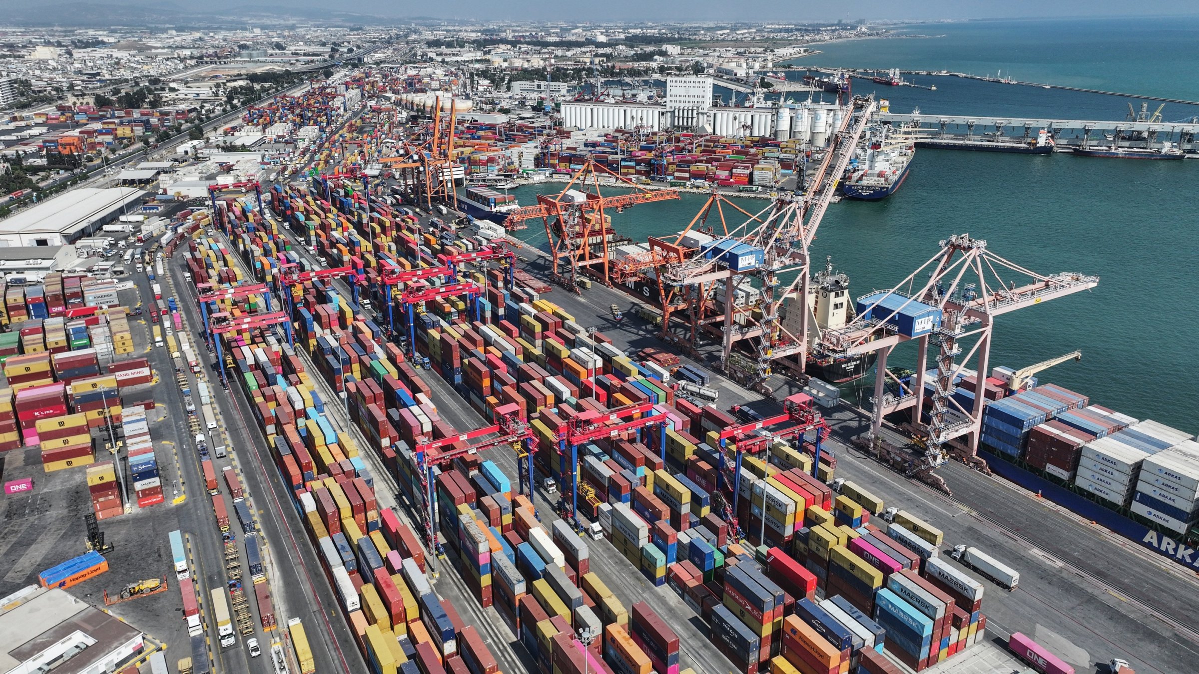 A view of a port in Mersin, southern Türkiye, Sept. 24, 2026. (AA Photo)