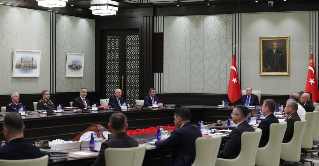 President Recep Tayyip Erdoğan chairs a National Security Council meeting, Ankara, Türkiye, Aug. 6, 2026. (AA Photo)