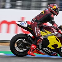 National motorcycle racer Deniz Öncü races during the 14th round of the Moto2 World Championship at the San Marino Grand Prix, San Marino, Italy, Feb. 27, 2026. (AA Photo)