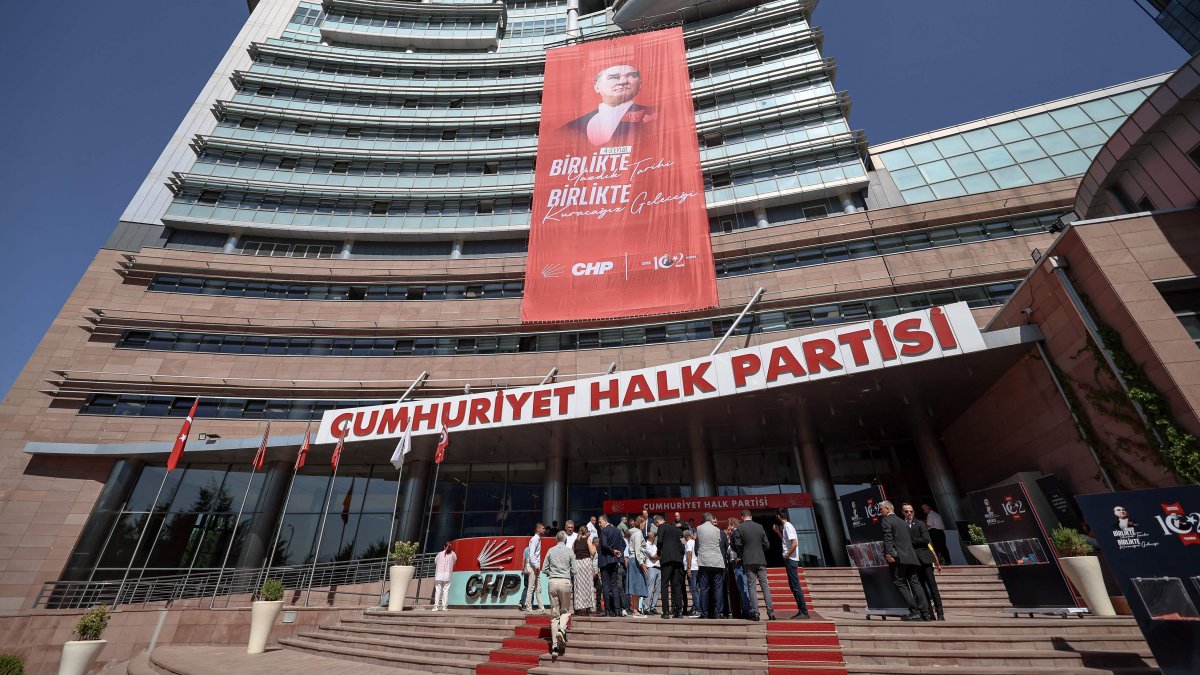 A view of the CHP's headquarters, Ankara, Türkiye, Sept. 15, 2025. (AFP Photo)