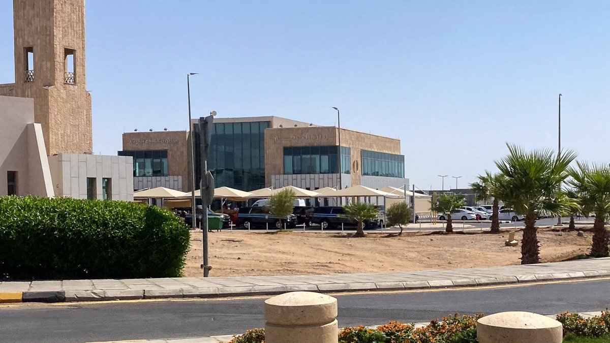 This photograph shows part of Prince Sultan bin Abdulaziz Airport in Tabuk, Saudi Arabia, Sept. 30, 2026. (AFP Photo)