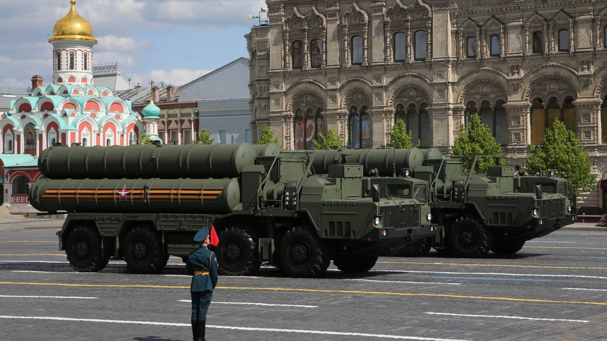 A Russian S-400 missile system is driven during the Victory Day Red Square Parade, Moscow, Russia, May 9, 2023. (Getty Images Photo)