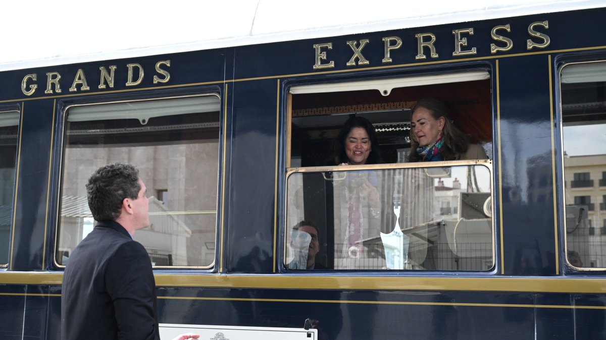 A view of the Venice Simplon-Orient-Express train, Edirne, Türkiye, Sept. 30, 2026. (AA Photo)
