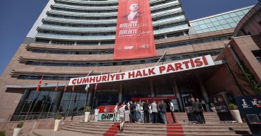 A view of the CHP's headquarters, Ankara, Türkiye, Sept. 15, 2025. (AFP Photo)