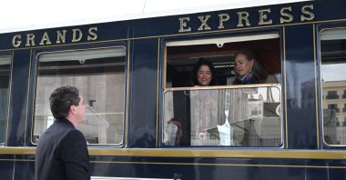 A view of the Venice Simplon-Orient-Express train, Edirne, Türkiye, Sept. 30, 2026. (AA Photo)
